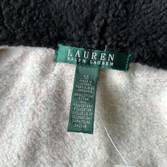 Lauren Ralph Lauren Womens M Plaid Toggle Jacket Faux Fur Collar Preppy NWT - Picture 2 of 16